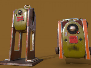 phone station series old game ready street assets low poly and high poly Modelo 3D
