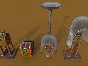 phone station series old game ready street assets low poly and high poly Modelo 3D