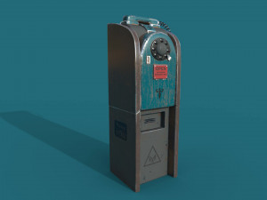 phone station old game ready street assets low poly and high poly 3D Модель
