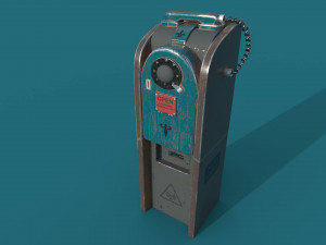 phone station old game ready street assets low poly and high poly 3D Модель