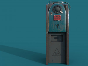 phone station old game ready street assets low poly and high poly 3D Модель
