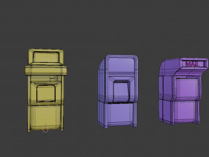 news stand series old game ready street assets low poly and high poly 3D Model