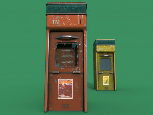 news stand series old game ready street assets low poly and high poly 3D मॉडल