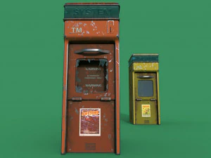 news stand series old game ready street assets low poly and high poly 3D Model