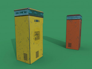news stand series old game ready street assets low poly and high poly 3D मॉडल