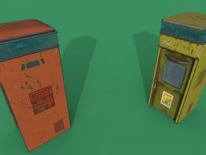 news stand series old game ready street assets low poly and high poly 3D Model
