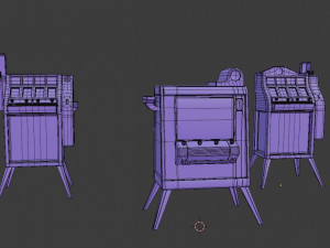 street cigarette stand series old game ready street assets low poly and high poly 3D मॉडल