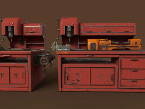 gioco di risorse di lavoro industriale pronto low poly e high poly vol 1 Modello 3D