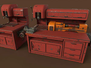 gioco di risorse di lavoro industriale pronto low poly e high poly vol 1 Modello 3D