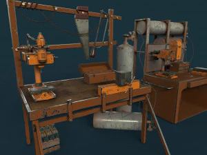 industrial work assets game ready low poly and high poly vol 2 3D Model