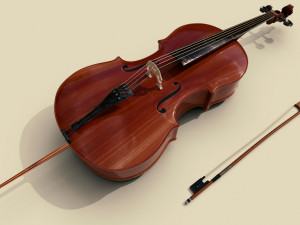 cello musical instruments full detail low poly and high poly 3D मॉडल