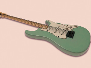 electric guitar musical instruments full detail low poly and high poly Modèle 3D