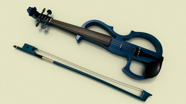 Blue store electric violin