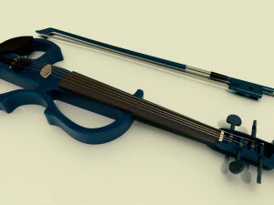 electric violin musical instruments full detail low poly and high poly 3D Model