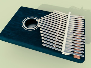 kalimba musical instruments full detail low poly and high poly Modelo 3D
