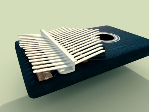 kalimba musical instruments full detail low poly and high poly Modelo 3D