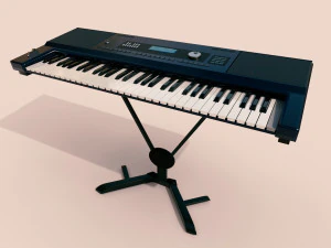 keyboard musical instruments full detail low poly and high poly 3D Model