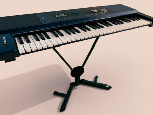 keyboard musical instruments full detail low poly and high poly 3D 모델