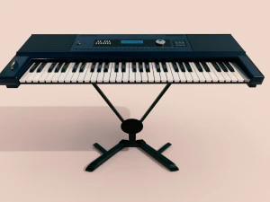 keyboard musical instruments full detail low poly and high poly 3D Model