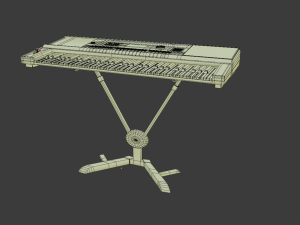 keyboard musical instruments full detail low poly and high poly 3D 모델