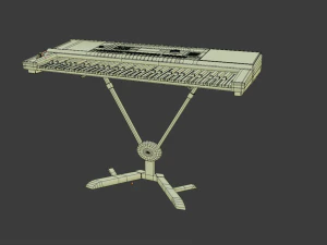 keyboard musical instruments full detail low poly and high poly 3D Model