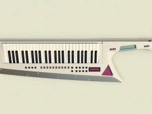 keytar musical instruments full detail low poly and high poly 3D Model