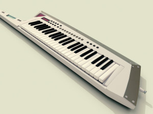 keytar musical instruments full detail low poly and high poly Modelo 3D