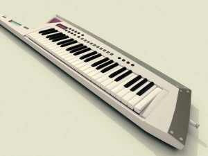 keytar musical instruments full detail low poly and high poly 3D Model