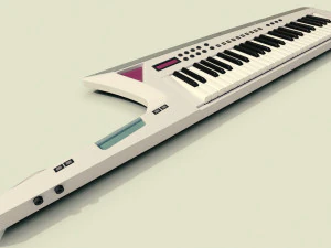 keytar musical instruments full detail low poly and high poly 3D Model
