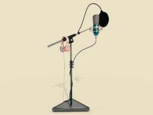 microphone musical instruments full detail low poly and high poly 3D मॉडल