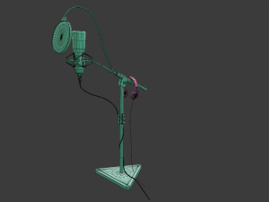 microphone musical instruments full detail low poly and high poly 3D मॉडल