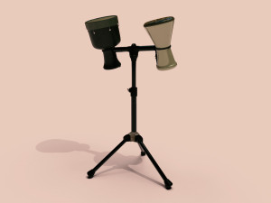 zarb tempo instruments full detail low poly and high poly 3D-Modell