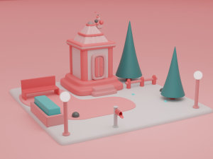 house fantasy building collection cartoon city 3D Модель