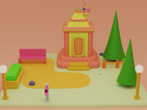 house fantasy building collection cartoon city 3D Модель