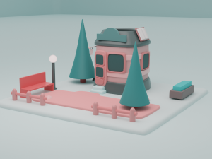 library fantasy building collection cartoon city 3D मॉडल