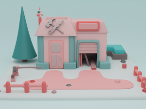 carpentry fantasy building collection cartoon city Modelo 3D
