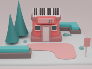 hall fantasy building collection cartoon city Modelo 3D