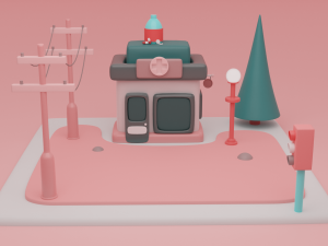 pharmacy fantasy building collection cartoon city 3D मॉडल