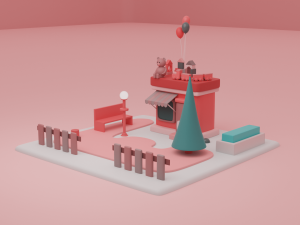 toy store fantasy building collection cartoon city 3D Модель