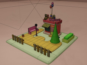 toy store fantasy building collection cartoon city 3D Модель