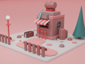 toy store fantasy building collection cartoon city 3D मॉडल