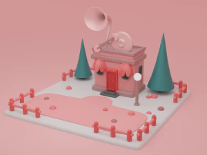 toy store fantasy building collection cartoon city 3D Model