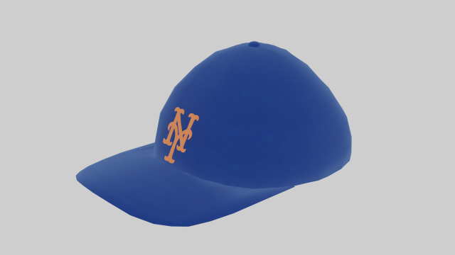 new york mets baseball hat 3D Model .c4d .max .obj .3ds .fbx .stl .blend 