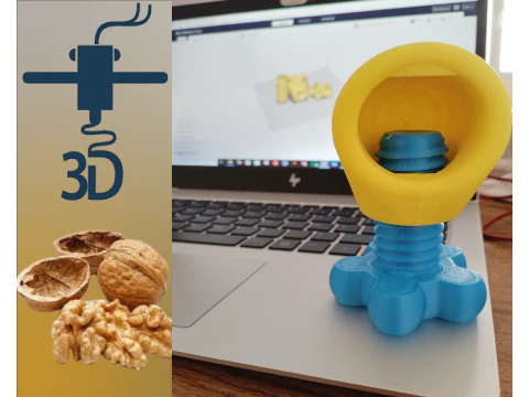 Biscoito de nozes impresso em 3D, uma del&iacute;cia de nozes Modelo de Impressão 3D