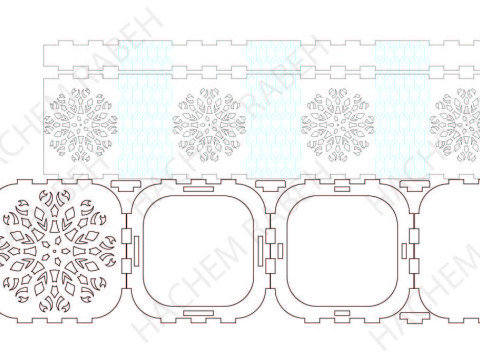 Elegant Laser-Cut Gift Box Modello 3D