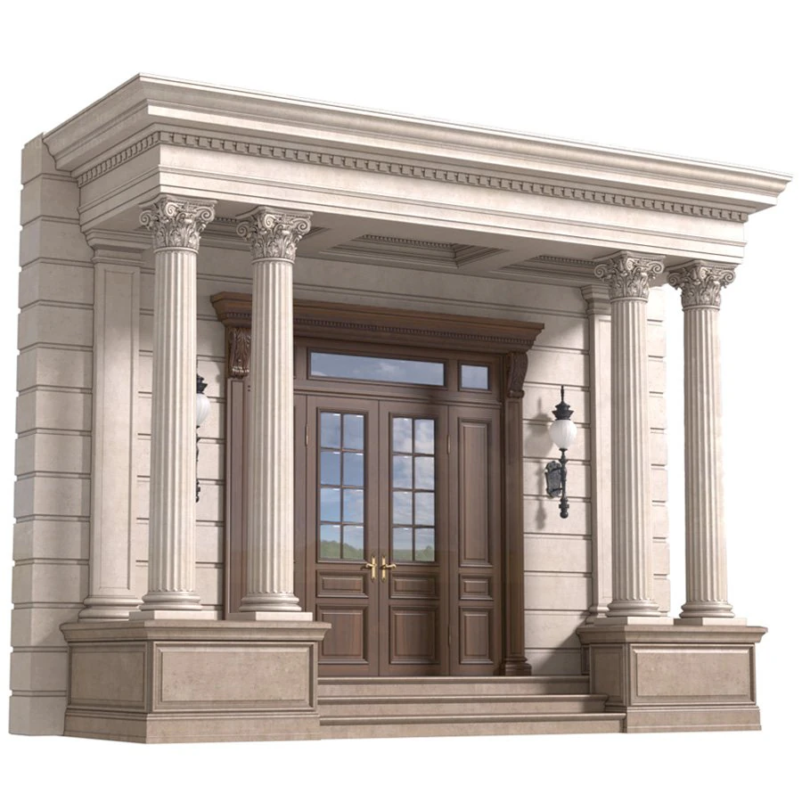 classic column porch entrance to the house entry group 3D Model .c4d .max .obj .3ds .fbx .stl .blend 