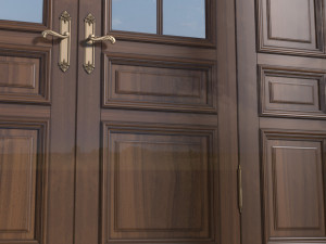 classic column porch entrance to the house entry group 3D 모델