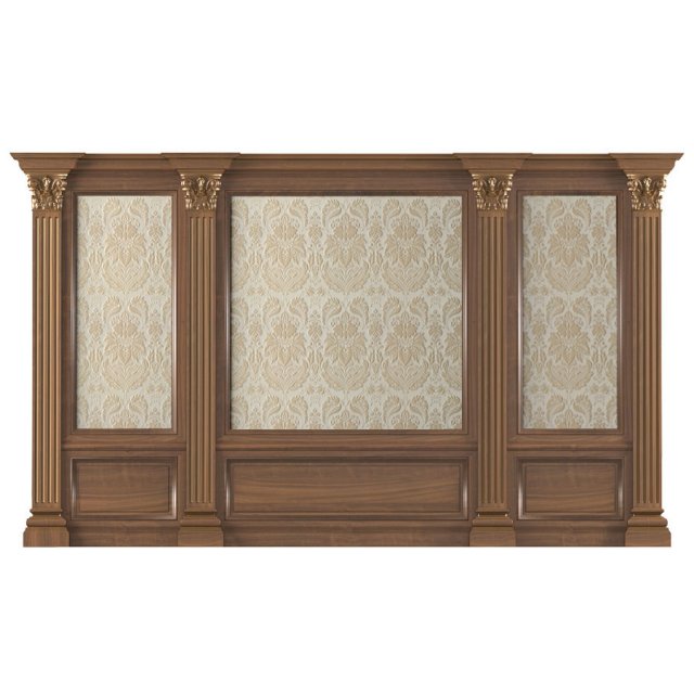 wall wood boiserie paneling wallpaper Modelo 3D .c4d .max .obj .3ds .fbx .stl .blend 
