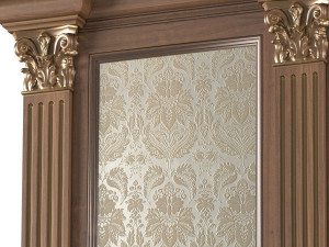 wall wood boiserie paneling wallpaper Modelo 3D