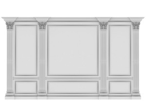 wall wood boiserie paneling wallpaper Modelo 3D